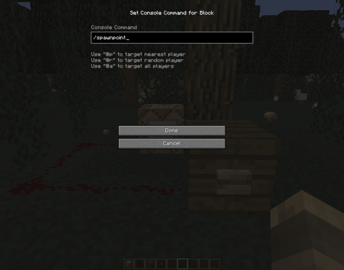 Command blocks can be set to save a spawnpoint in case of player death.