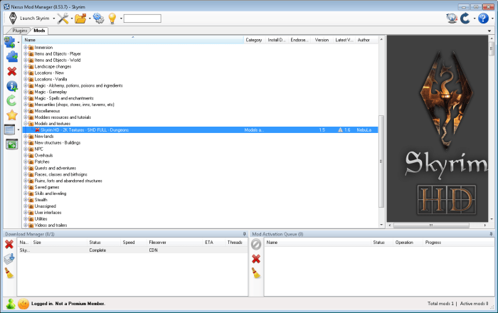 Почему nexus mod manager не видит skyrim