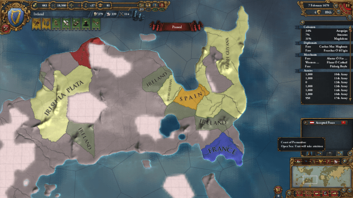 (In case you were wondering, no, this is not a real land formation. The New World has been randomized. Man, I love this game.)