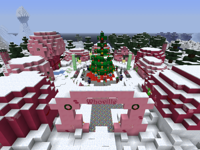I loved the town of Whoville, espeically the Christmas tree in the middle.