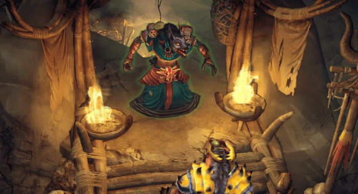 Zaar speaks to Ataka Darkfang, who gives you a Supply Manifest in exchange for some vows of renewed fealty.