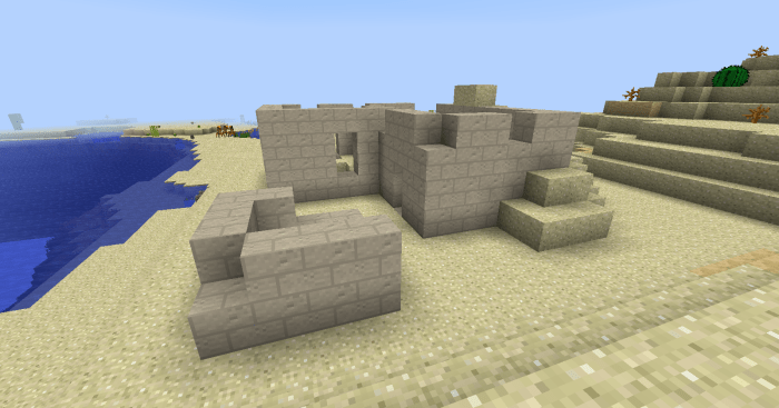 Ruins are just as common as functional buildings, and are often worth searching through for coins or building materials.