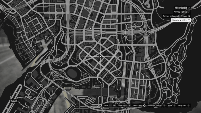 The two Fire Truck locations Simeon marks on the map. The one with the marker over it is the one I'm referring to in the walkthrough.