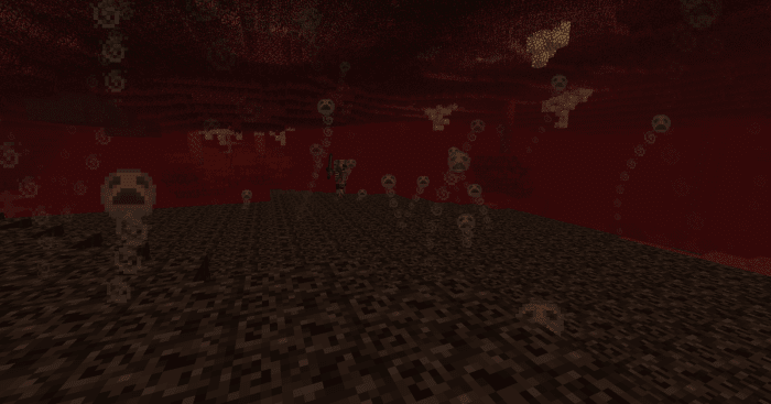While the small vines underneath netherrack are almost unnoticeable, you really cannot miss the floating souls around soul-sand.