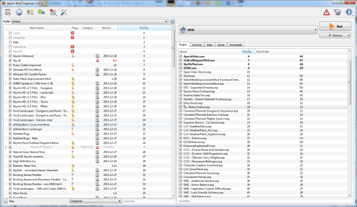 tämä on Mod Organizer, Modin hallintatyökalu "Skyrim" - modeille. Se on suunniteltu edistyneelle käyttäjälle."Skyrim" mods. It is designed for an advanced user.