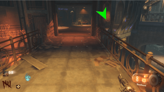 The final possible location is against one of the walls, this can also be seen from a walkway outside.