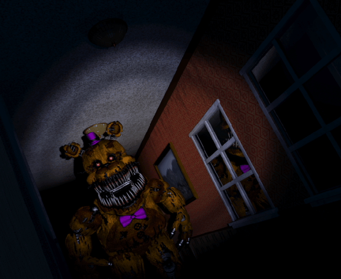 Fredbear, the final hurdle in complete the five nights of "Five Nights at Freddy's 4". He's a looker.