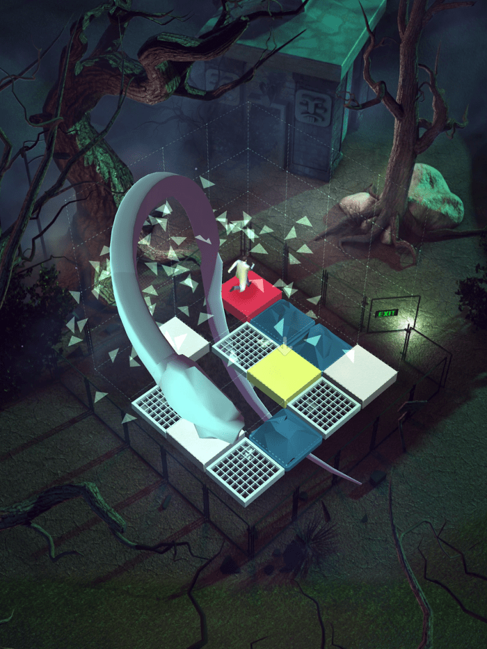 Get from one side of the board to the other, but watch out for enemies and disappearing tiles.