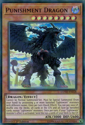 Judgment Dragon destroys all cards on the field while Punishment Dragon recycles all face-up banished and graveyard cards. The writer thinks he prefers punishment over judgment.