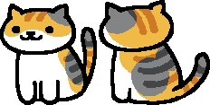 This is the in-game sprite for Tabitha in "Neko Atsume."