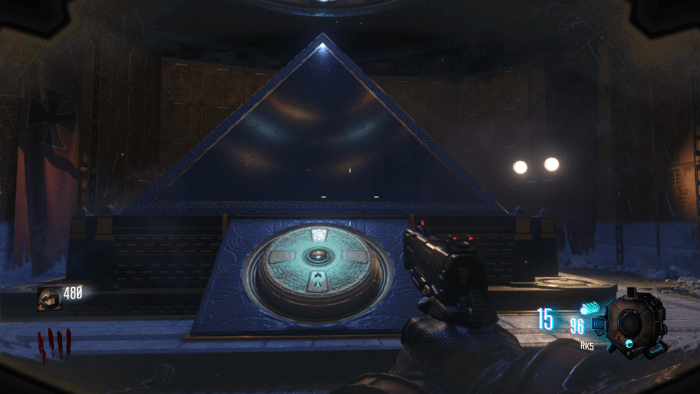 Samantha Maxis awaits inside the M.P.D. in Zombies Chronicles remastered map "Moon".