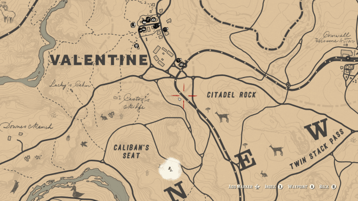 Just under the train tracks, chances are you'll come across this body while travelling between Dutch's Camp and Valentine.