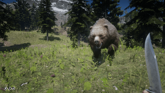 There's a pretty broad line between "Master of Hunters" and "ridiculously suicidal." Luckily unlike "Red Dead Redemption", we're not required to leap that line.