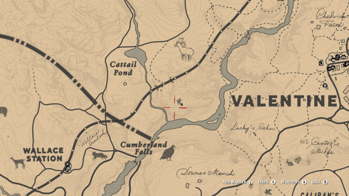 You can find a couple of Grizzlies up in this area, North-East of Wallace Station, near Cumberland Falls. And yeah that paw icon is a dead Bear. It wasn't a complicated story . . .