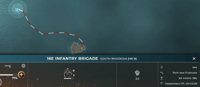 This is a naval movement, but when it takes 4 days to just move to a target, one can see why the game takes so long . . .