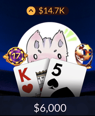Even a weak hand like K5 is a good all-in very late game. You can't wait forever to go all-in!