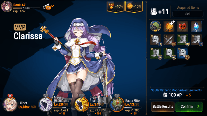 Experience earned after completing one farming run. Note that phantasma earn bonus battle experience.