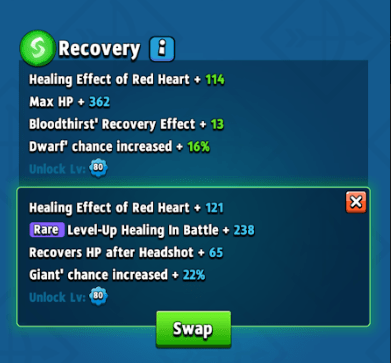 After forging, you can choose to swap in the new stats to replace your old ones, or hit the red X button to keep your old stats.