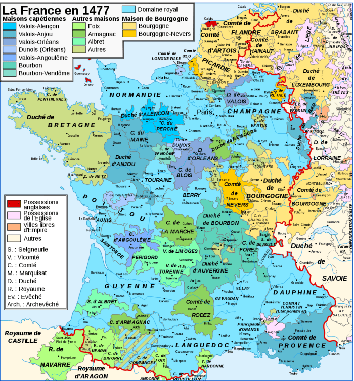 In many ways, France wasn't much changed from the middle ages in the way it was governed and the way it existed, although there were some crucial changes.