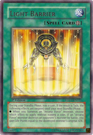 Imagine if we all had a light barrier? The writer would win so many bets on coin tosses... Not to mention he would probably play the Pokemon TCG more.