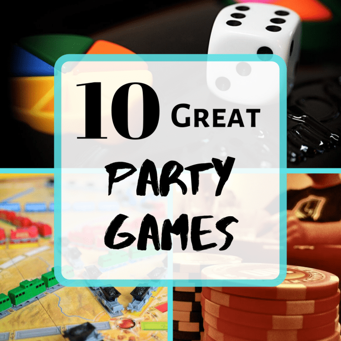 Learn about some fun game ideas for your next party. (Clockwise from top: Trivial Pursuit, Poker, and Ticket to Ride.)