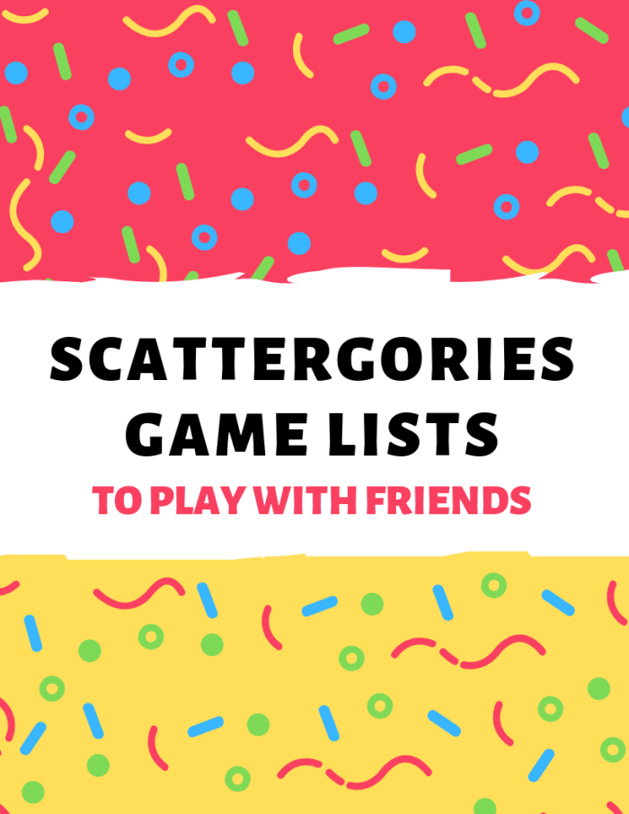 updated scattergories lists
