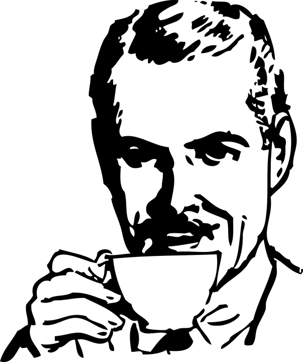 This is NOT Kenneth Avery, but I used this characture of a man loving his coffee.