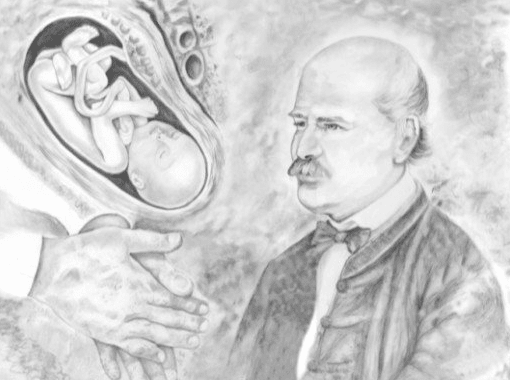Ignaz semmelweis contribution to microbiology image