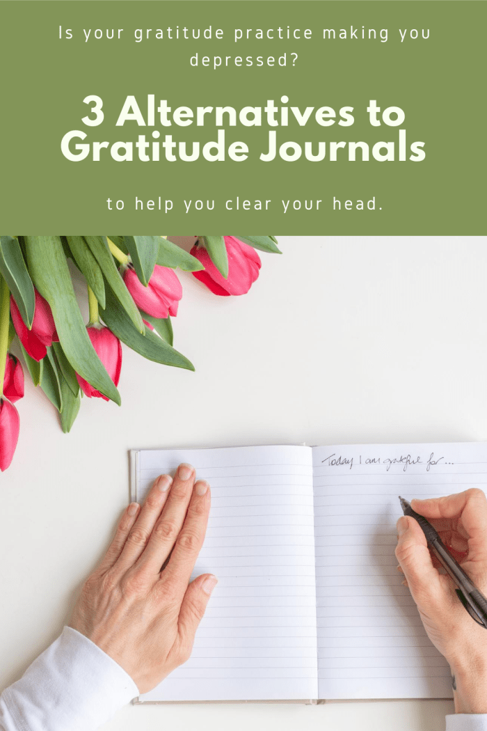 Gratitude can shift the focus from what's happening in your life. Sometimes this is a great thing, but sometimes it means not addressing your real emotions. Get out of your head with these 3 alternatives to gratitude journaling.