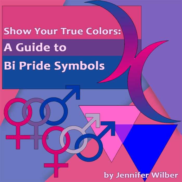 There are many different bi pride symbols that you may encounter at Pride celebrations.