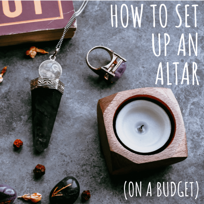 Setting up your altar doesn't have to break the bank—do it on the cheap by being creative and resourceful.