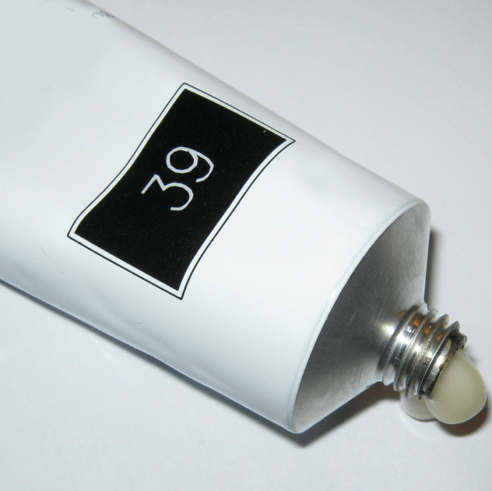 You might find the developer in a large applicator bottle, but the color itself is always in a tube and labeled with its shade number.