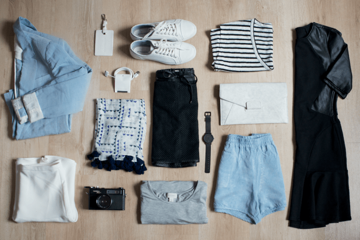 Example of a capsule wardrobe to make getting dressed easier.