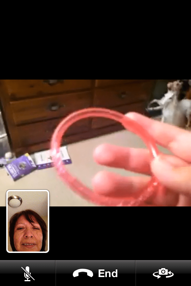 Did you guess correctly? After a couple of wrong guesses, the full picture revealed a pink gel bracelet.