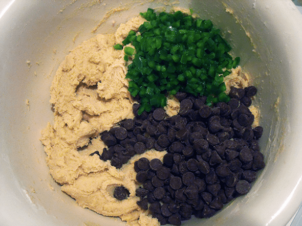 Jalapeño peppers are a spicy add-In for chocolate chip cookies.