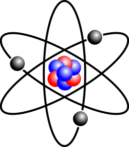 A stylised Lithium atom. Whilst this is instantly recognisable as an atom, no atom actually looks like this!