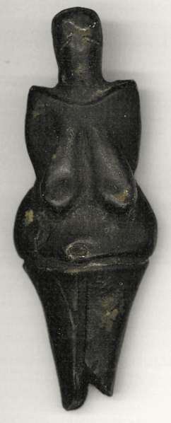 An elaborate carving known as the Venus of Dolni Vestonice figurine- it dates from around 25,000 years ago.