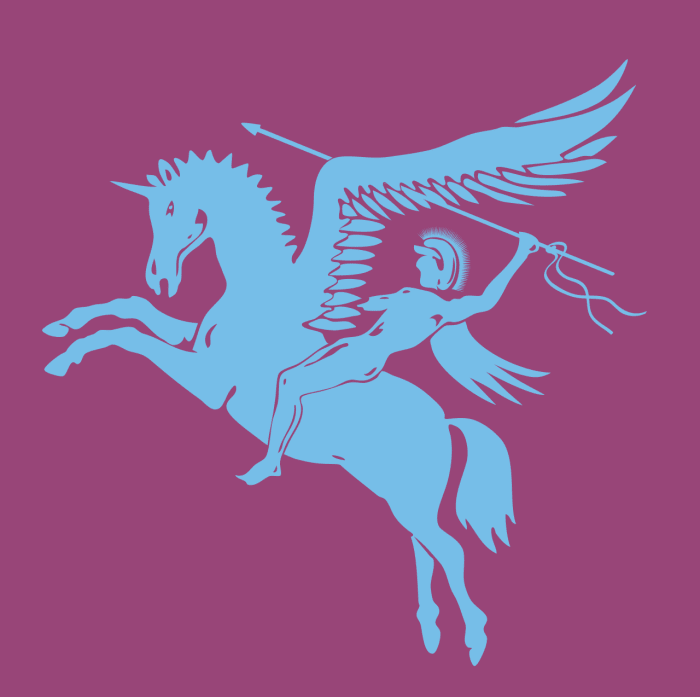 Symbolet for de britiske luftbårne styrker under Anden Verdenskrig var Bellerophon, en græsk helt, der red på Pegasus.