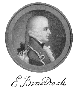 General Edward Braddock. Washington was serving as an aide to the British officer at the Battle of the Monongahela, when Braddock was mortally wounded by French troops with their Indian allies.