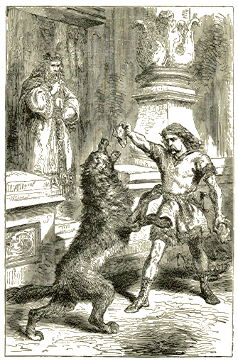 Tyr feeding Fenrir