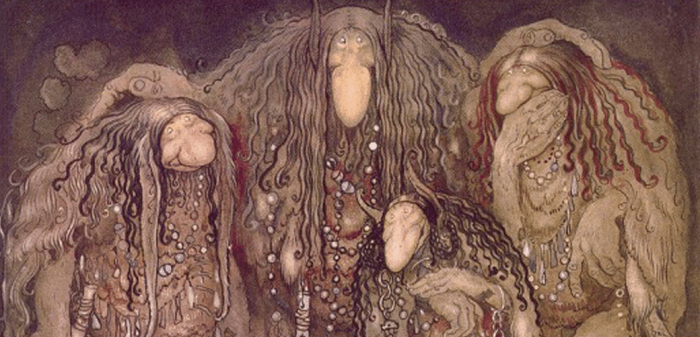 Une version recadrée de l'une des célèbres illustrations de trolls de John Bauer.'s famous troll illustrations.