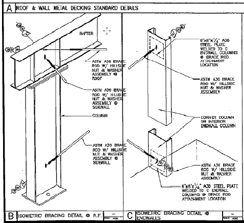 Standard wall brace details. These are from a set of plans drawn by Chris Sanders, one of the best in California.
