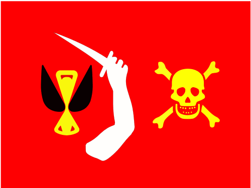 Christopher Moody's vibrant flag was known as "The Bloody Red".