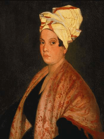 This painting is said to be of Marie Laveau, but those who knew her said it looked nothing like her.