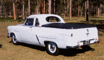 The Mainline utility rear window is the same design as from the 1940s, an oval unit with a slight curve in tempered glass. The window first appeared in 1941 in North American coupes and sedans, continuing on until 1948.