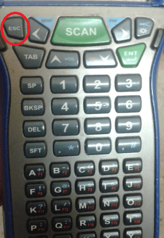 The scanner menu for all functions listed here is accessed by pressing the ESC key in the upper left-hand corner.
