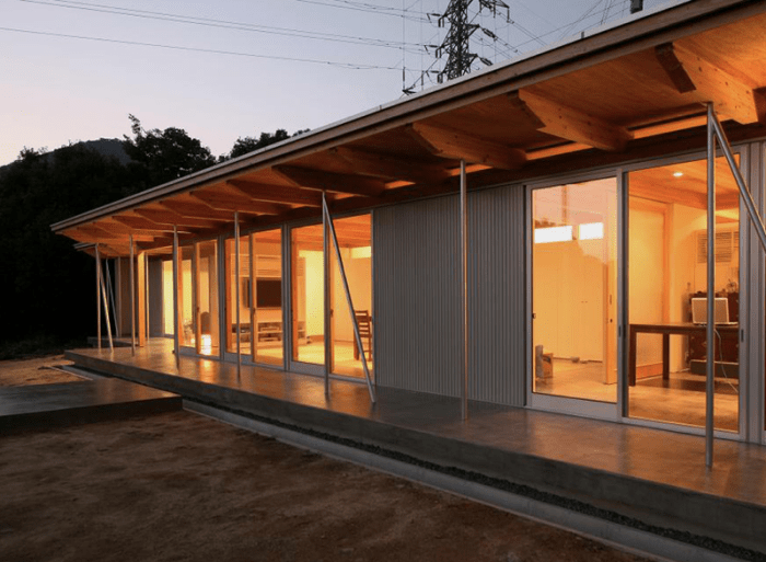 This 1,100 square foot B-House design by Anderson Anderson Architecture was constructed in Japan with a budget of $154,000. This works out to about $140/SF.