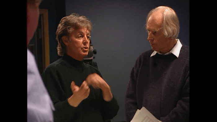 Paul McCartney and George Martin from "In the World Tonight" documentary, 1997.