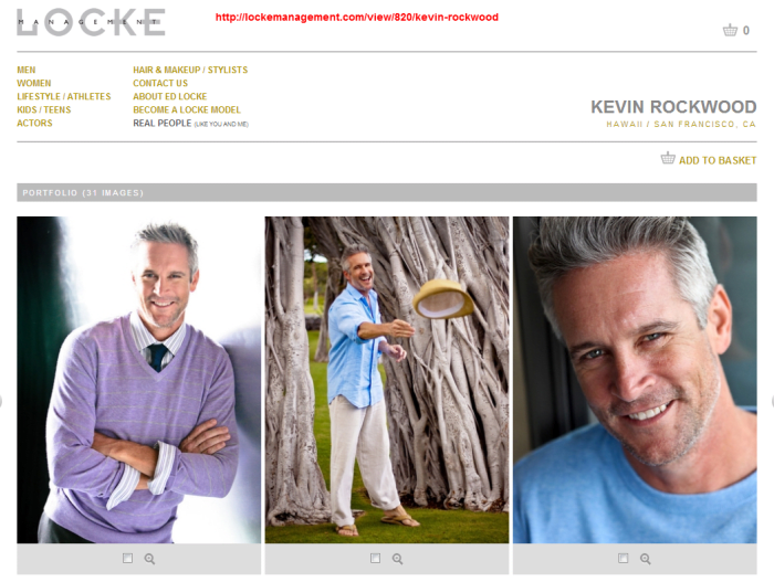 Kevin Rockwood, professional mature male model, whose photos are often stolen for dating scams.
