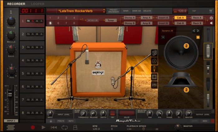 IK Multimedia's Amplitube software can simulate everything from the amp, pedals and racks, right down to the microphones being used and the room in which it's been "recorded".